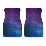 Purple Turquoise Galaxy Space Print Front Car Floor Mats