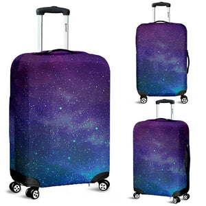 Purple Turquoise Galaxy Space Print Luggage Cover GearFrost