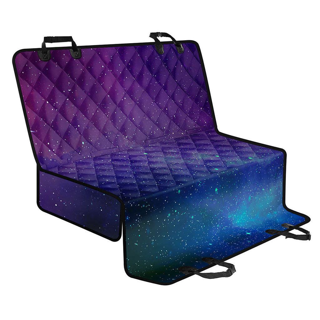 Purple Turquoise Galaxy Space Print Pet Car Back Seat Cover