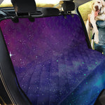 Purple Turquoise Galaxy Space Print Pet Car Back Seat Cover