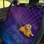 Purple Turquoise Galaxy Space Print Pet Car Back Seat Cover