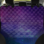 Purple Turquoise Galaxy Space Print Pet Car Back Seat Cover