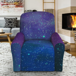 Purple Turquoise Galaxy Space Print Recliner Slipcover