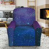 Purple Turquoise Galaxy Space Print Recliner Slipcover