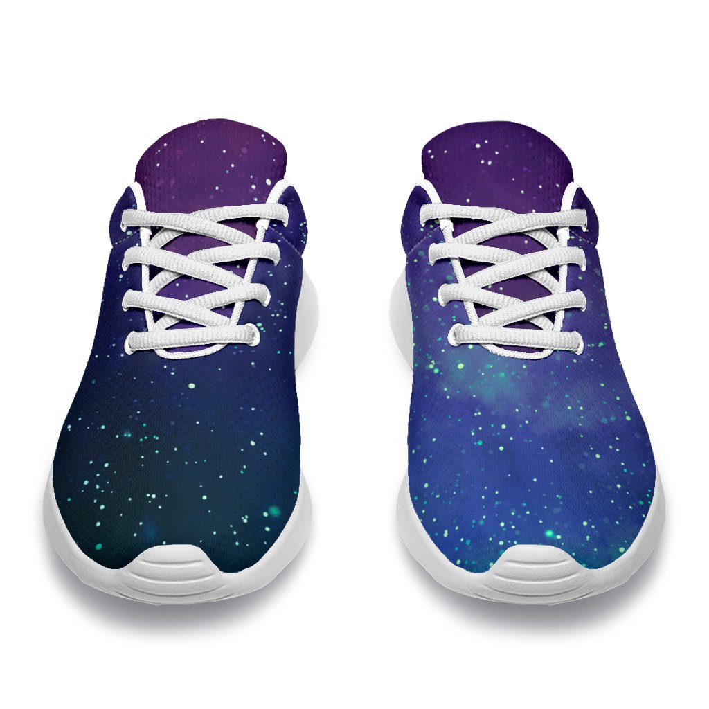 Purple Turquoise Galaxy Space Print Sport Shoes GearFrost