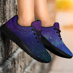 Purple Turquoise Galaxy Space Print Sport Shoes GearFrost