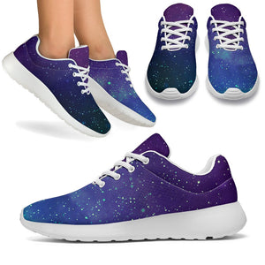 Purple Turquoise Galaxy Space Print Sport Shoes GearFrost