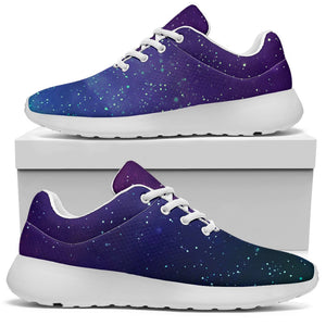 Purple Turquoise Galaxy Space Print Sport Shoes GearFrost