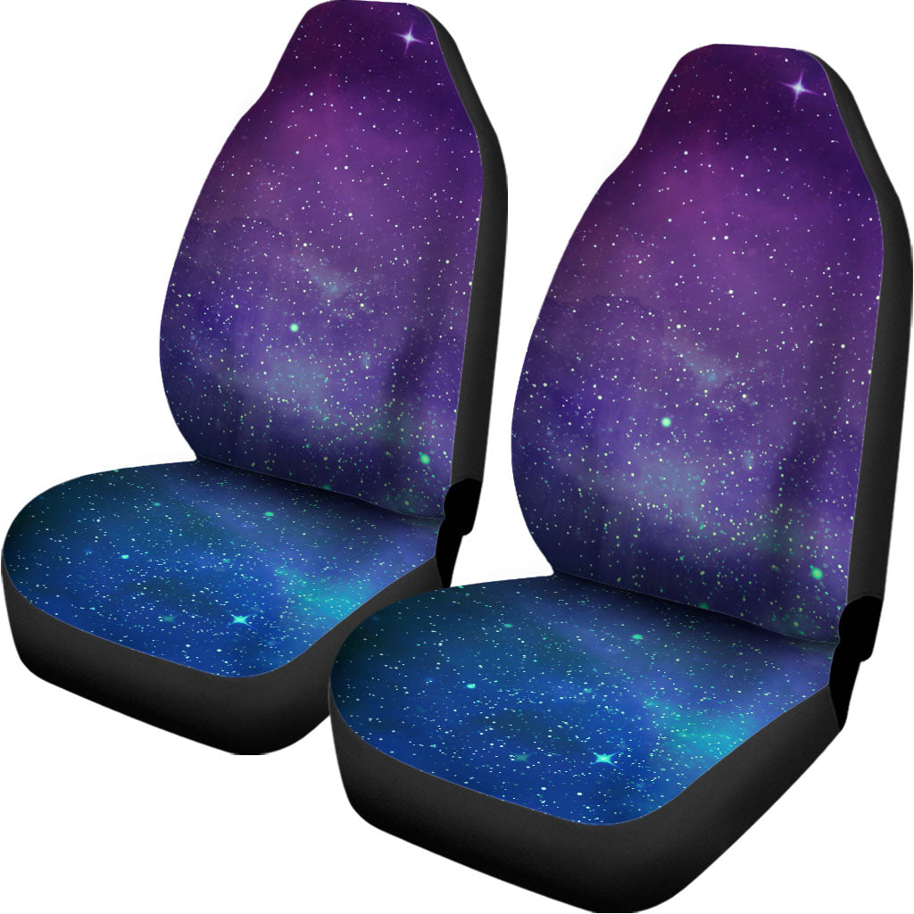 Purple Turquoise Galaxy Space Print Universal Fit Car Seat Covers