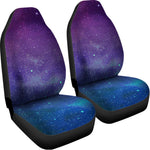 Purple Turquoise Galaxy Space Print Universal Fit Car Seat Covers