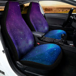 Purple Turquoise Galaxy Space Print Universal Fit Car Seat Covers