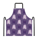 Purple Virgo Zodiac Pattern Print Apron