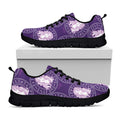 Purple Virgo Zodiac Pattern Print Black Running Shoes