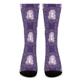 Purple Virgo Zodiac Pattern Print Crew Socks