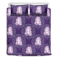 Purple Virgo Zodiac Pattern Print Duvet Cover Bedding Set