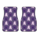 Purple Virgo Zodiac Pattern Print Front Car Floor Mats