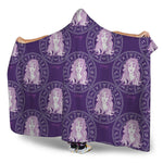 Purple Virgo Zodiac Pattern Print Hooded Blanket
