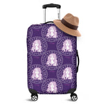 Purple Virgo Zodiac Pattern Print Luggage Cover
