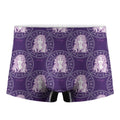 Purple Virgo Zodiac Pattern Print Men's Boxer Briefs