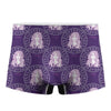 Purple Virgo Zodiac Pattern Print Men's Boxer Briefs