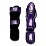 Purple Virgo Zodiac Pattern Print Muay Thai Shin Guard