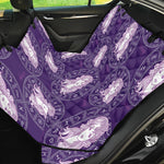 Purple Virgo Zodiac Pattern Print Pet Car Back Seat Cover