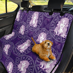 Purple Virgo Zodiac Pattern Print Pet Car Back Seat Cover