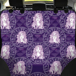 Purple Virgo Zodiac Pattern Print Pet Car Back Seat Cover