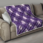 Purple Virgo Zodiac Pattern Print Quilt