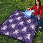 Purple Virgo Zodiac Pattern Print Quilt