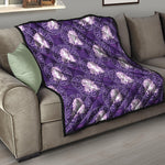 Purple Virgo Zodiac Pattern Print Quilt