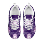 Purple Virgo Zodiac Pattern Print White Sneakers