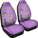 Purple Watercolor Dinosaurs Universal Fit Car Seat Covers GearFrost
