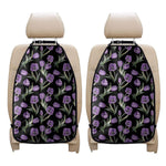 Purple Watercolor Tulip Pattern Print Car Seat Organizers