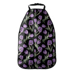 Purple Watercolor Tulip Pattern Print Car Seat Organizers