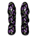 Purple Watercolor Tulip Pattern Print Muay Thai Shin Guards