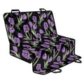 Purple Watercolor Tulip Pattern Print Pet Car Back Seat Cover