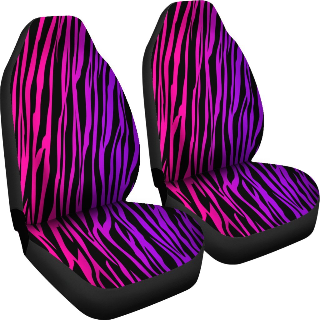 Purple Zebra Print Universal Fit Car Seat Covers GearFrost