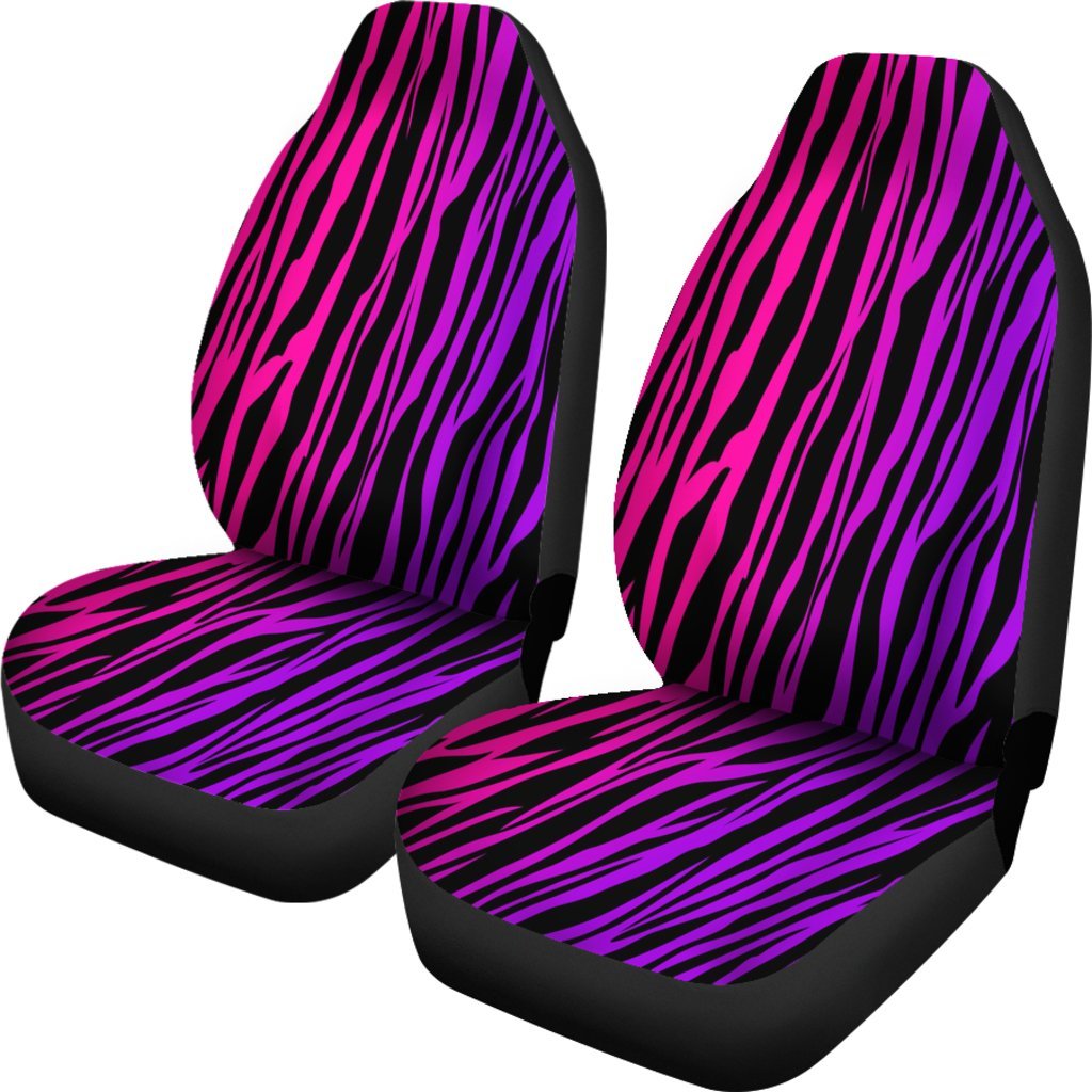 Purple Zebra Print Universal Fit Car Seat Covers GearFrost
