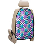 Purple Zig Zag Pineapple Pattern Print Car Seat Organizers