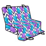Purple Zig Zag Pineapple Pattern Print Pet Car Back Seat Cover