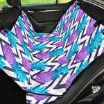 Purple Zig Zag Pineapple Pattern Print Pet Car Back Seat Cover
