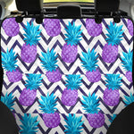 Purple Zig Zag Pineapple Pattern Print Pet Car Back Seat Cover