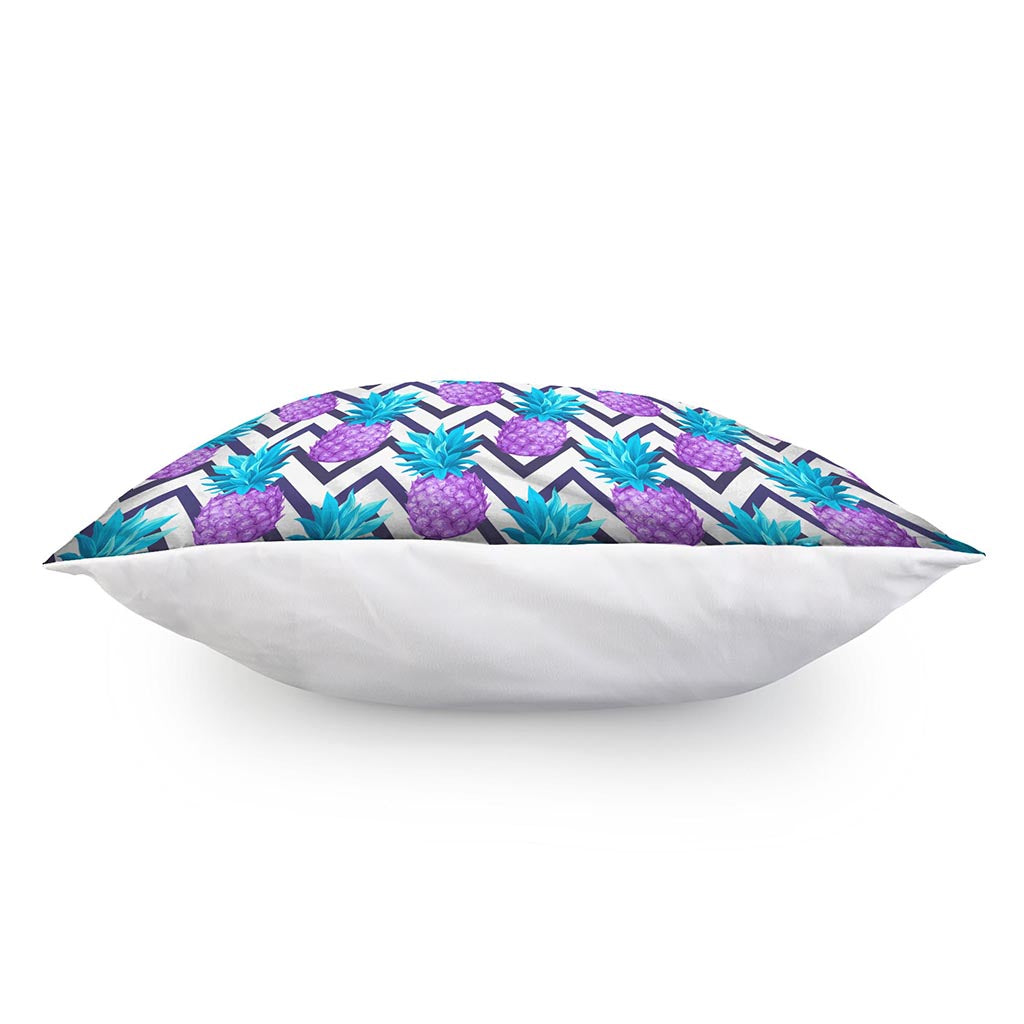 Purple Zig Zag Pineapple Pattern Print Pillow Cover