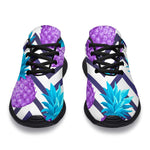 Purple Zig Zag Pineapple Pattern Print Sport Shoes GearFrost