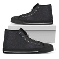 Purple Zodiac Stars Pattern Print Black High Top Sneakers