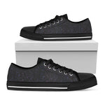Purple Zodiac Stars Pattern Print Black Low Top Shoes