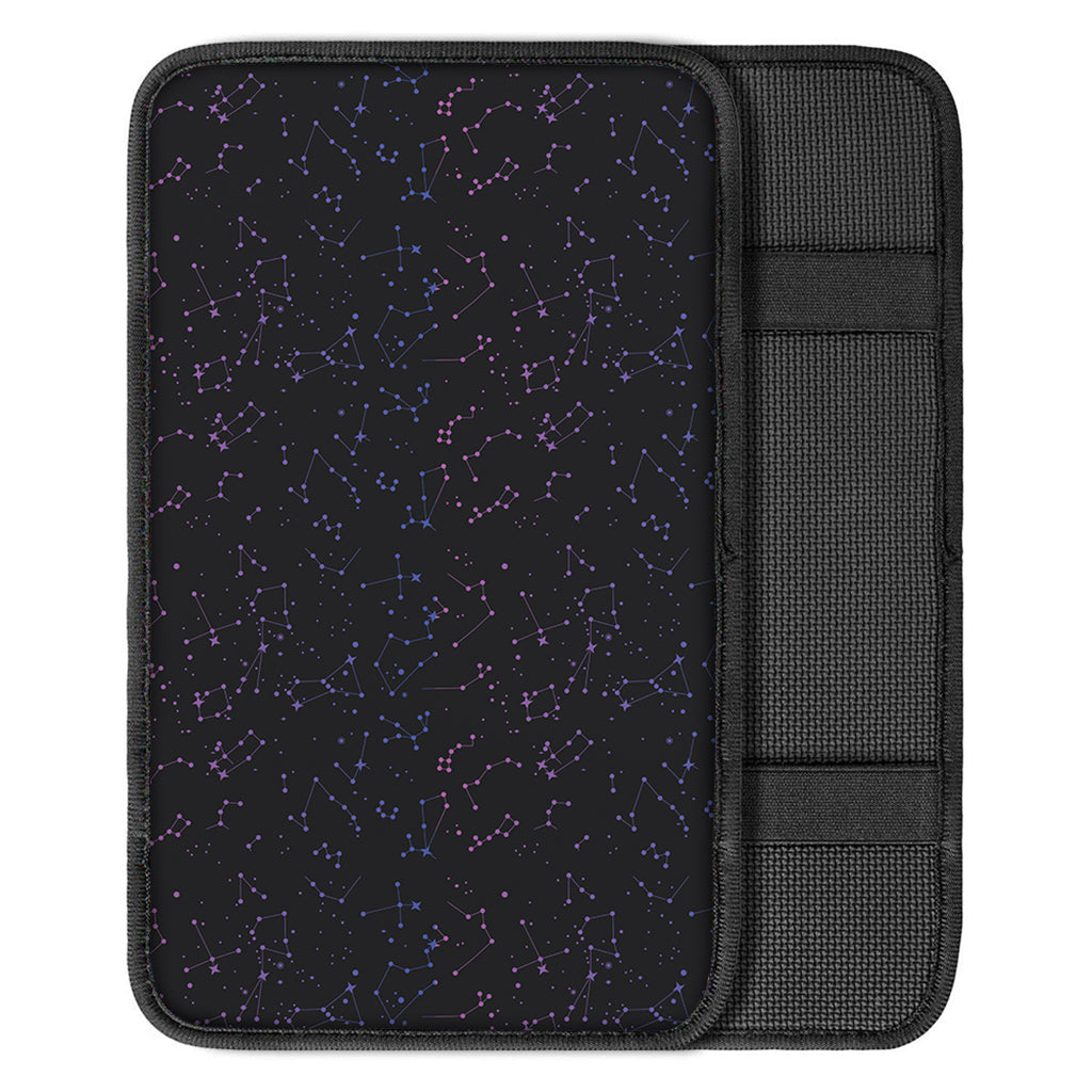 Purple Zodiac Stars Pattern Print Car Center Console Cover