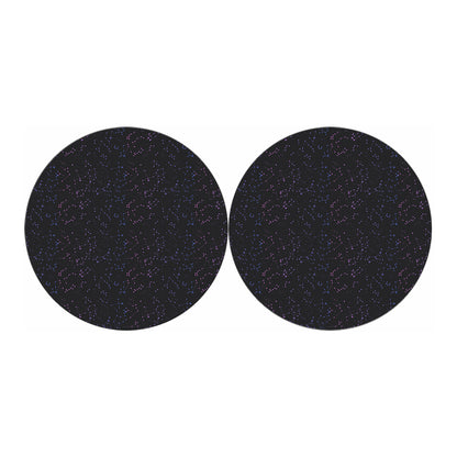Purple Zodiac Stars Pattern Print Car Coasters