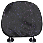 Purple Zodiac Stars Pattern Print Car Headrest Covers